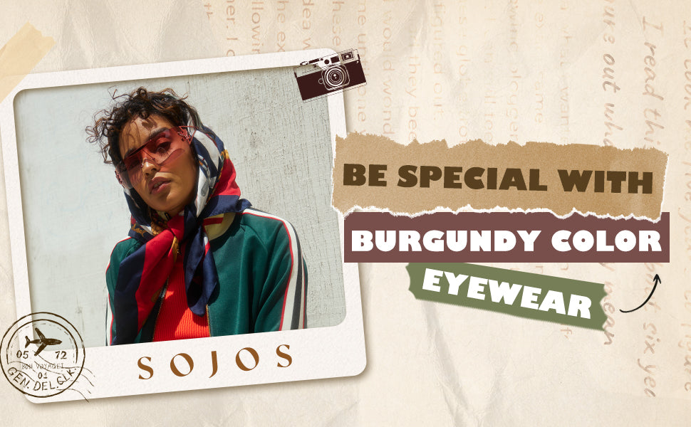 burgundy sunglasses