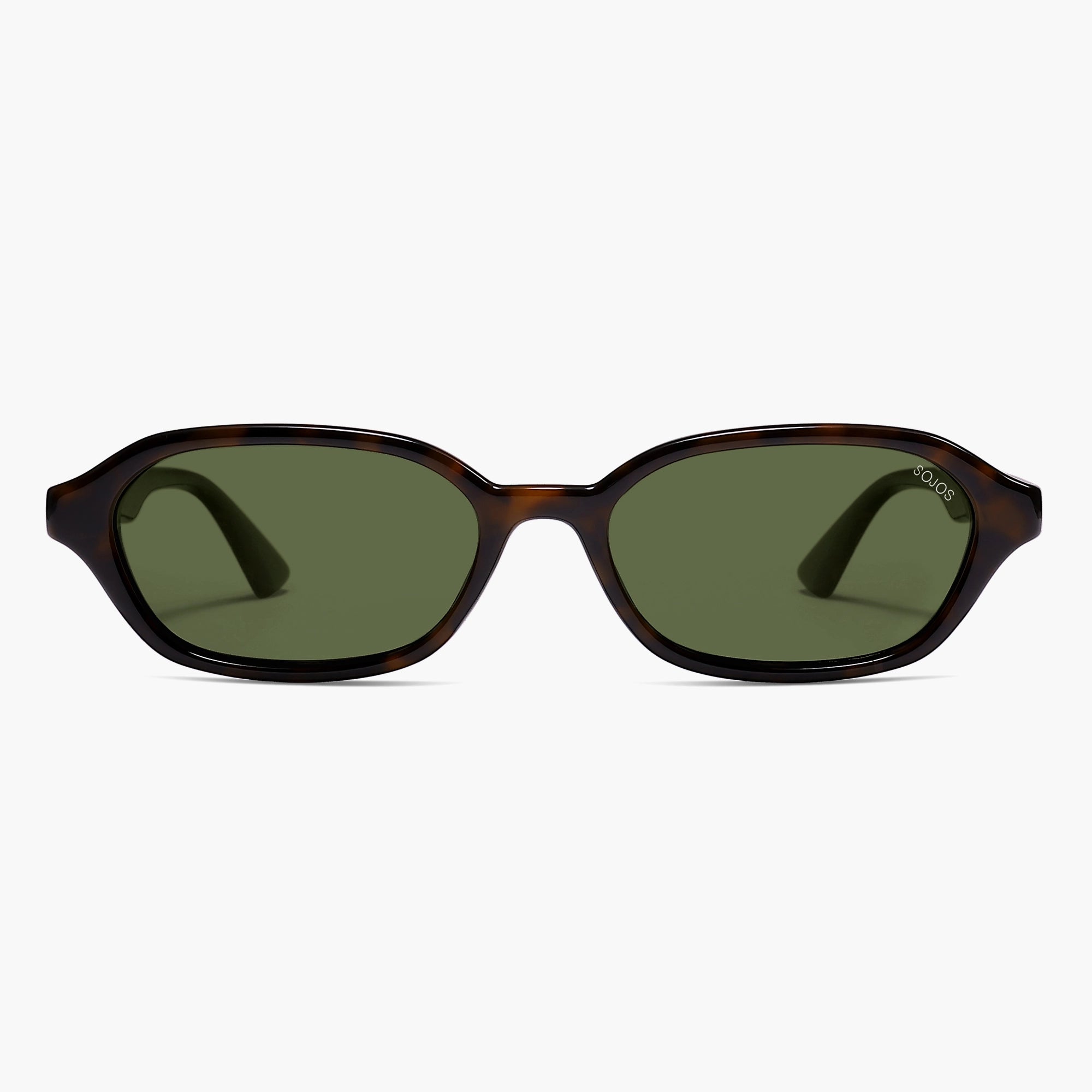 あゆ　ブラウン Retro Narrow Chic Polarized Sunglasses for Women SJ2629 | SOJOS VISION