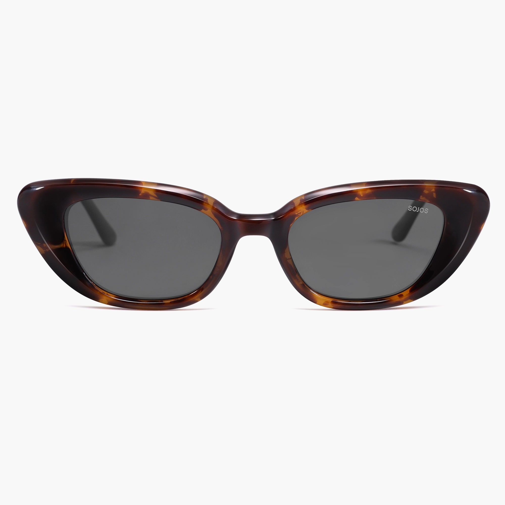 SOJOS Tortoise Shell Cat-Eye Sunglasses Women Men Polarized Narrow Cateyes Sunglasses SJ2381 | SOJOS  main image 3