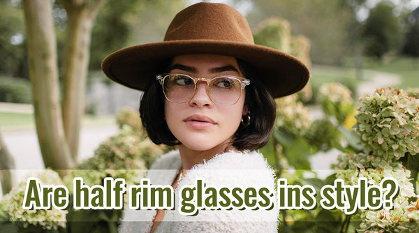 half-rimmed glasses