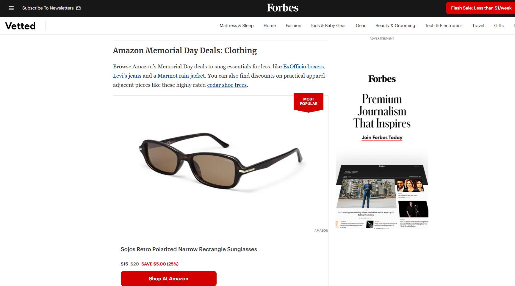 Forbes - Memorial Day Deals