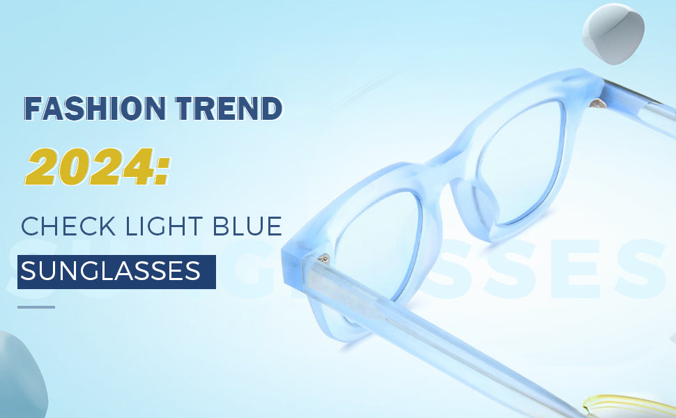 light blue sunglasses