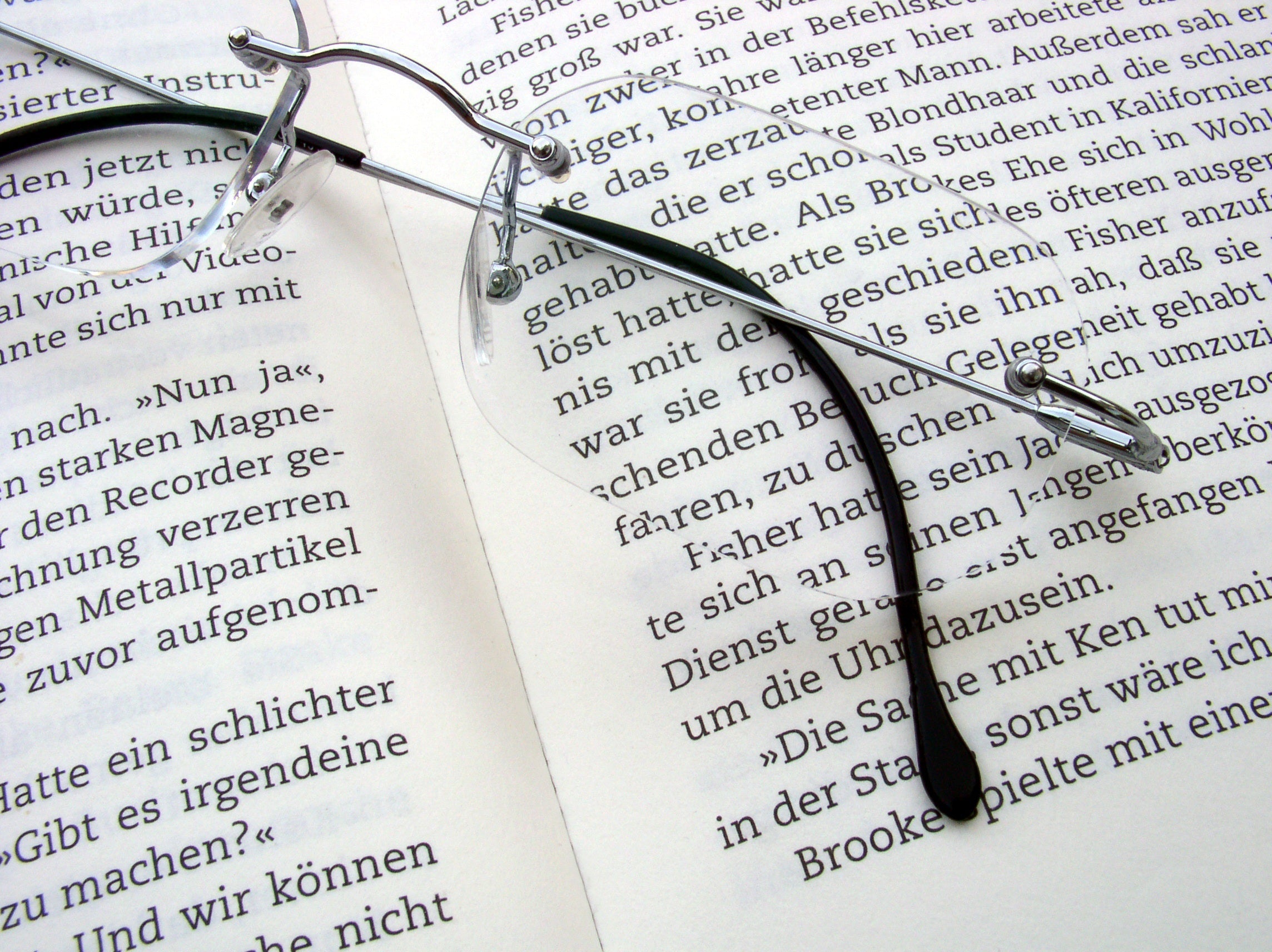 rimless glasses