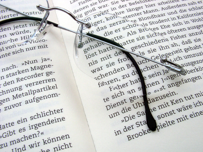 rimless glasses