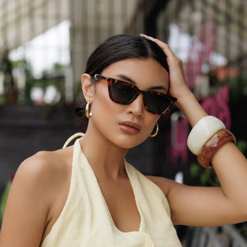 Women Polarized Narrow Square Cateye Sunglasses SJ2169 | SOJOS VISION