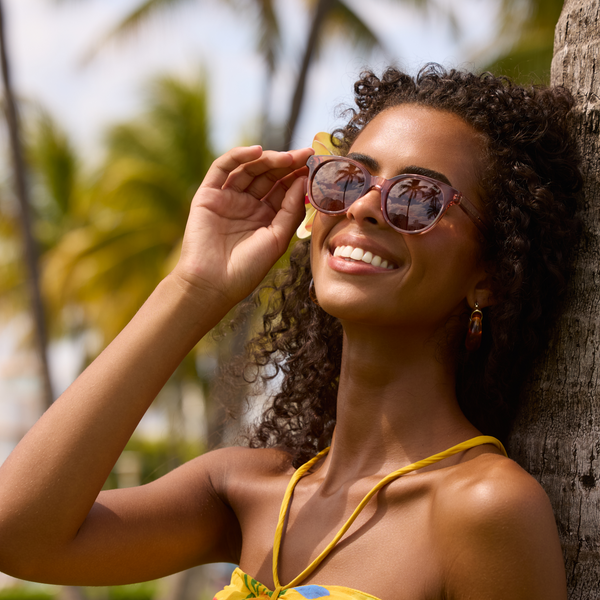 Trendy Retro Round Sunglasses for Women Men Acetate UV400  display picture 3