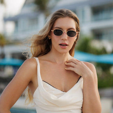 Retro Trendy Oval Polarized Women Sunglasses SJ1260 | SOJOS VISION