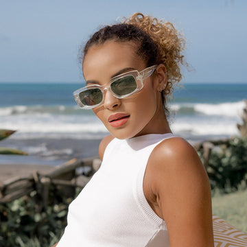 Women Classic Trendy Rectangle Polarized Sunglasses SJ2285  display picture 3