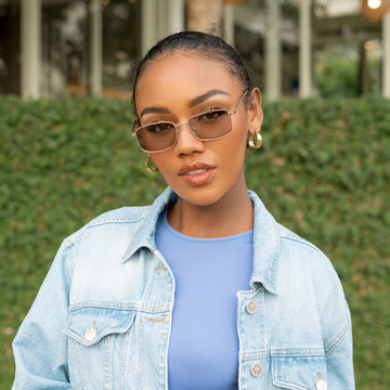 Women Men Vintage Rectangle Polarized Metal Sunglasses  display picture 1