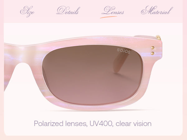 Retro Acetate Coral Design Polarized Women Sunnies SJ3102 Lace