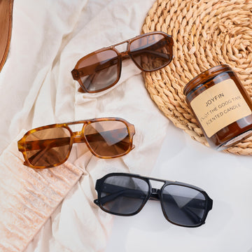 Women Men Retro Aviator Polarized Vintage Trendy Sunglasses  display picture 2