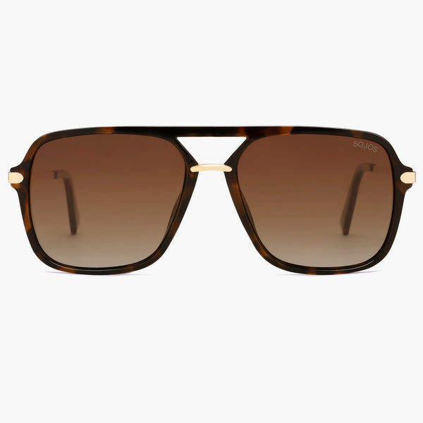 Air−J AJ-SOLAR16W OR ORANGE Sunglasses for Women Men Square Retro Polarized Trendy Aviator