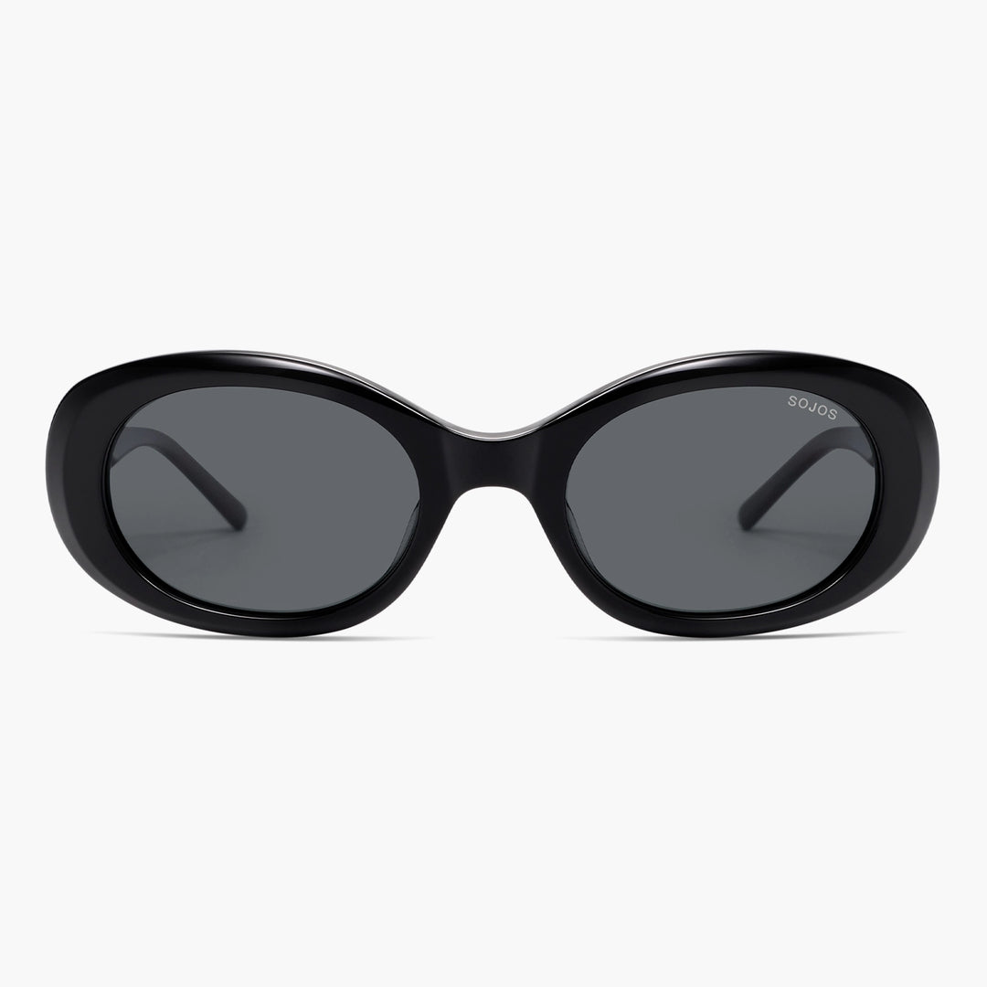Retro Trendy Acetate Oval Polarized Sunglasses for Women Camille