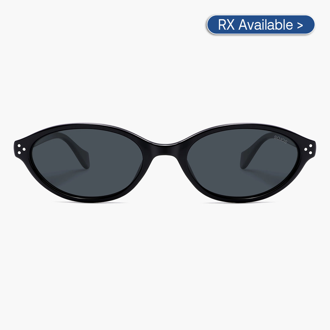 Recycled Retro Oval Polarized Sunglasses for Women Men SJ2512