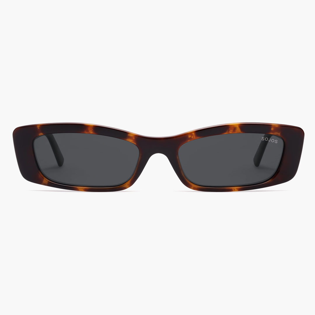 Buy Chic Narrow Polarized Rectangle Sunglasses for Women Acetate