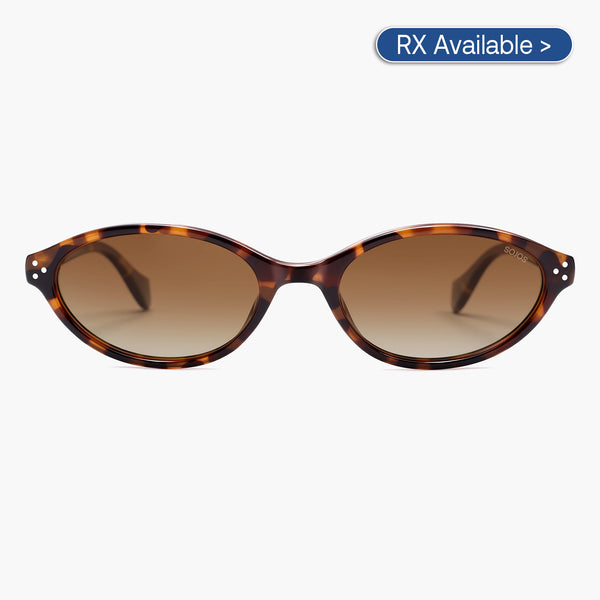 Recycled Retro Oval Polarized Sunglasses for Women Men SJ2512