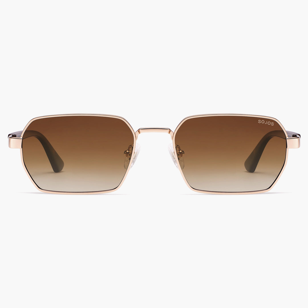 「sososo」 Retro Metal Square Polarized Women Sunshades SJ1270 | SOJOS VISION