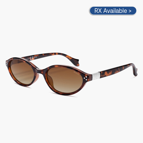 Recycled Retro Oval Polarized Sunglasses for Women Men SJ2512