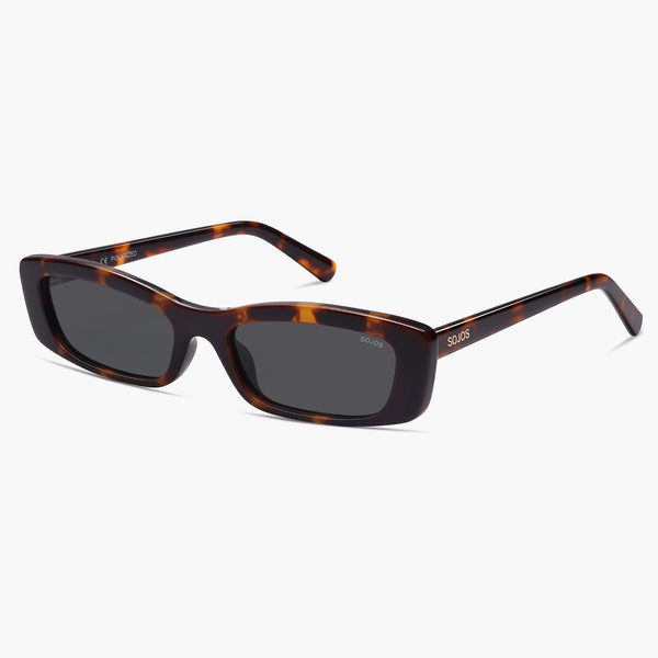 SOJOS Women\'s Tortoiseshell Sunglasses with Black Lenses SojoS - Brandclub - SOJOS Trendy Cat Eye Round Polarized  main image 3