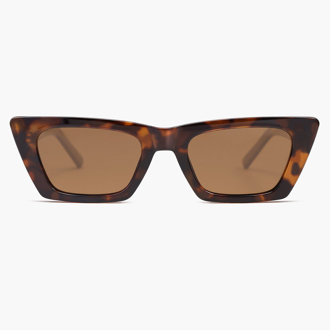 Women Men Rectangle Retro Narrow Cateye Polarized Sunglasses  display picture 1