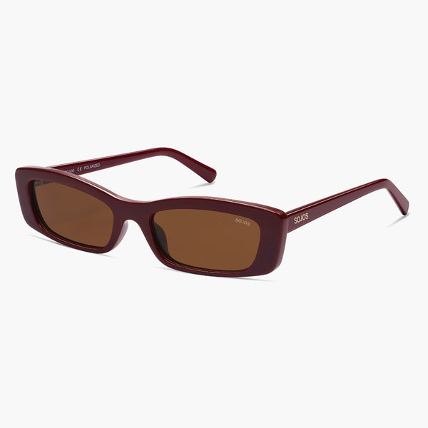 Buy Chic Narrow Polarized Rectangle Sunglasses for Women Acetate