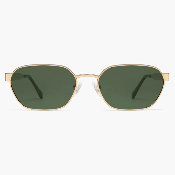 Women Men Retro Hexagonal UV400 Trendy Rectangle Polarized