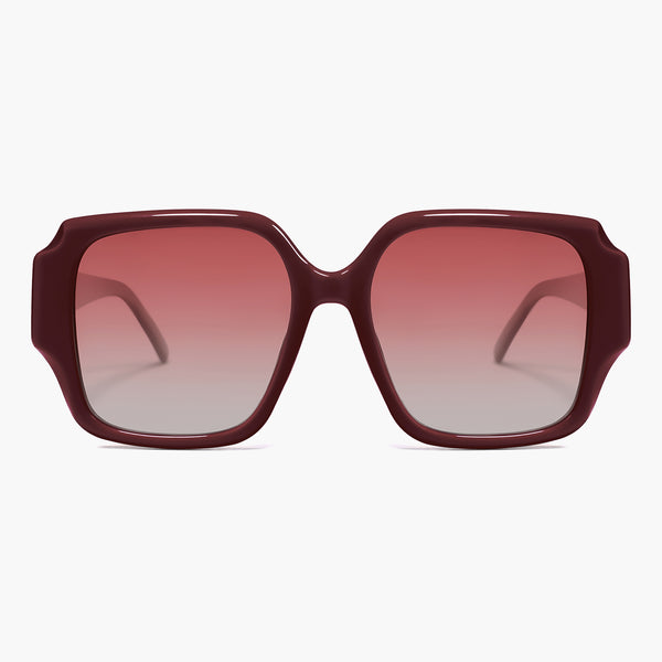 Sojos Square Retro Red Oversized Luxury Large Chunky Sunglasses / Eyewear. 61JnIqXc3UL._AC_UY300_.jpg main image 2