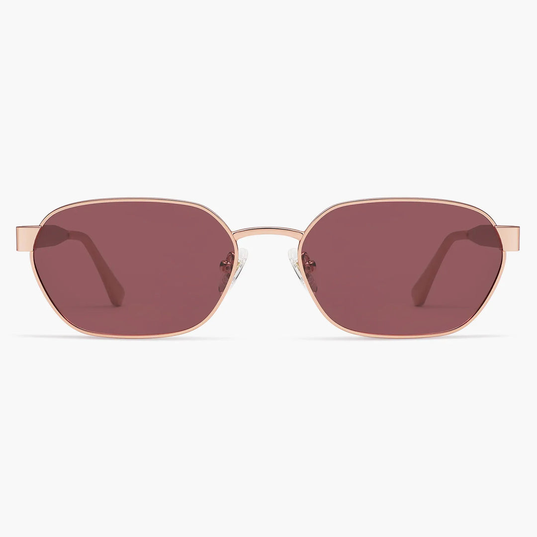 金石索 Women Men Retro Hexagonal UV400 Trendy Rectangle Polarized