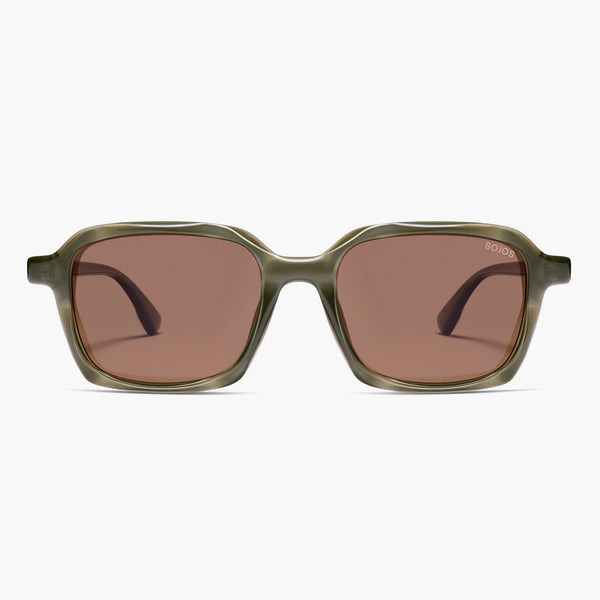 Retro Trendy Square Polarized Sunglasses for Women Men UV400