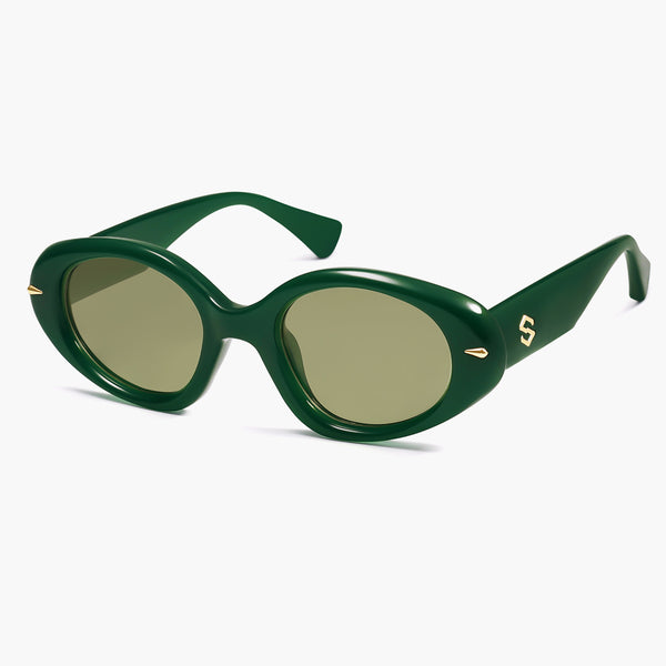 Women Men Retro Polarized Large Oval Trendy 80s 90s  display picture 1