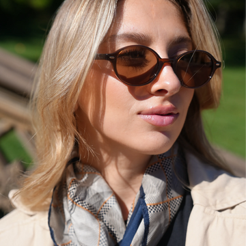 Classic Vintage 90s Women Men Polarized Small Oval Sunglasses