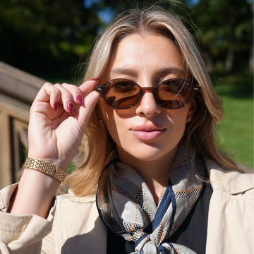 Classic Vintage 90s Women Men Polarized Small Oval Sunglasses