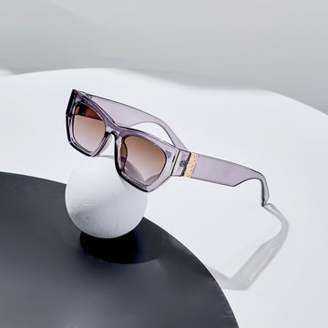 Women Men Trendy Thick Frame Rectangle Cateye Sunglasses  display picture 1