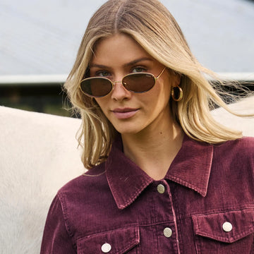 Buy Trendy Oval Polarized Sunglasses for Women 80s 90s Chic Retro