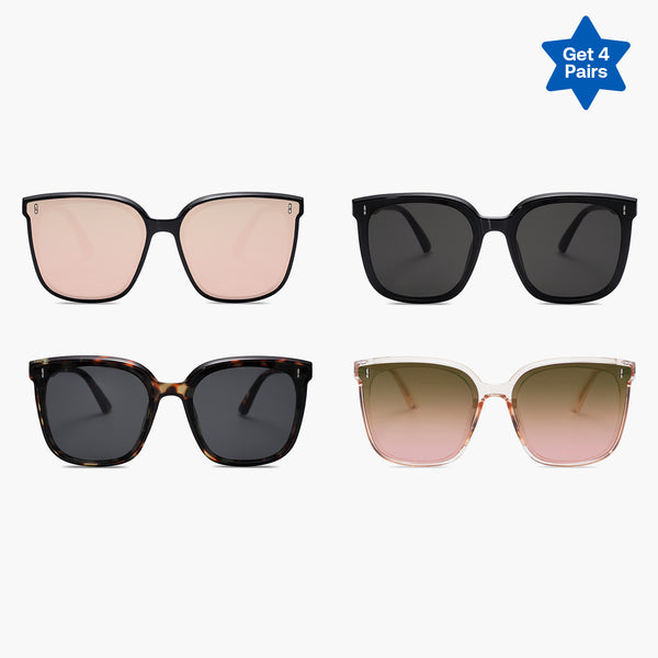 Buy Oversized Cat Eye Sunglasses for Women Mirrored SJ2157 | SOJOS