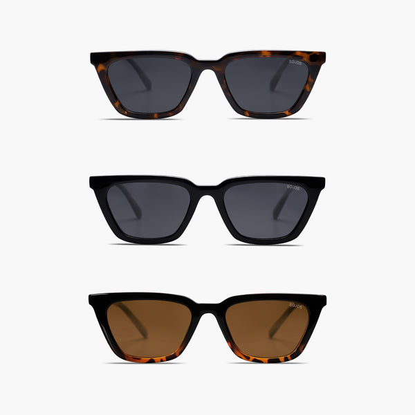 Women Polarized Narrow Square Cateye Sunglasses SJ2169 | SOJOS VISION