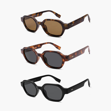 Buy 3 Pairs Retro Women Men Polarized Hexagon Sunglasses 90s