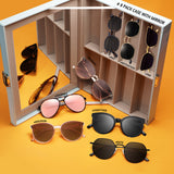 8 Pack Sunglasses Set with Mirror