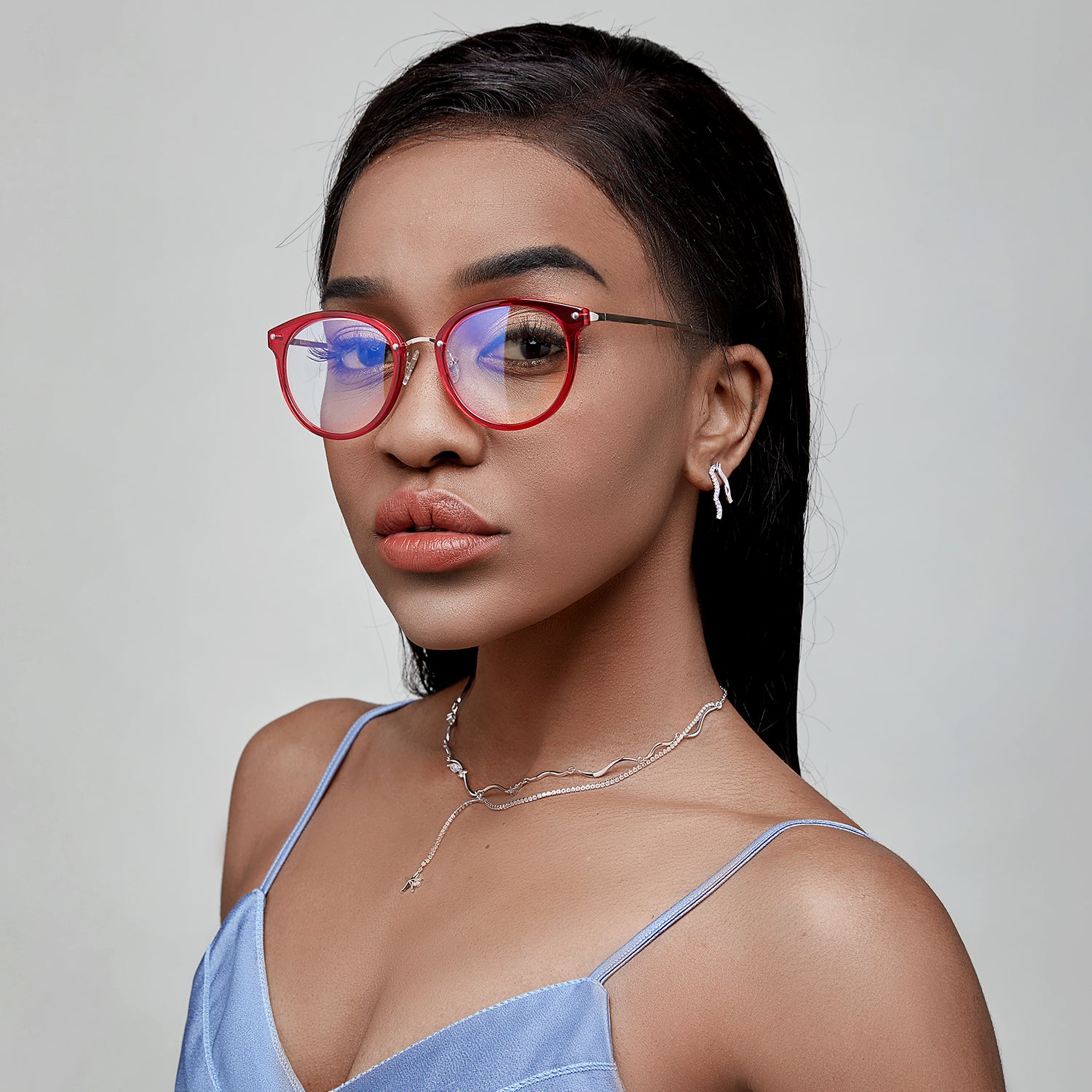 Sojos Vision Round Prescription Cheetah Print Blue Light