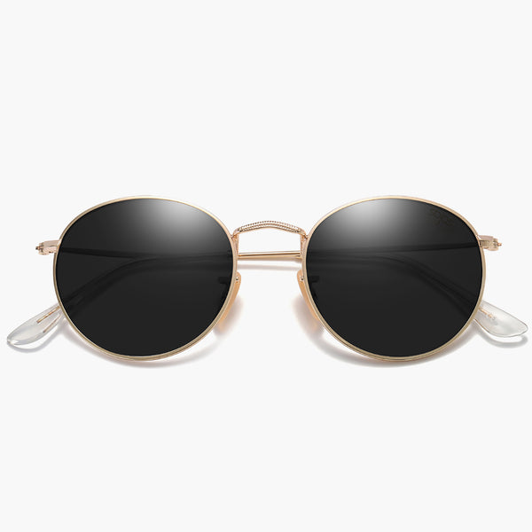 Buy Mirrored Round Sunglasses for Women | Classica | SOJOS display picture 3