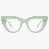 SOJOS Cat Eye Light Green Eyeglasses