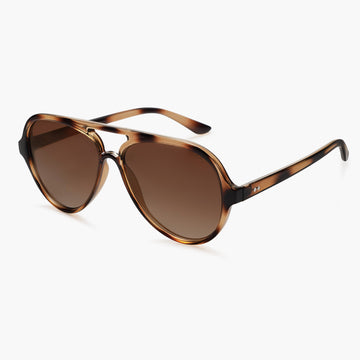 ?Sojos Polarized Aviator Women Brown Retro Double Bridge Sunglasses Eyewear SOJOS Classic Polarized Aviator Sunglasses for Women Men  main image 3