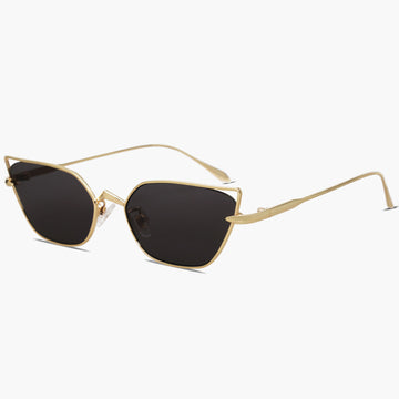SOJOS Stylish Black LENS and Gold FRAMES Sunglasses with Furla case Women Designer Classic Retro Oval Polarized Sunglasses  main image 4