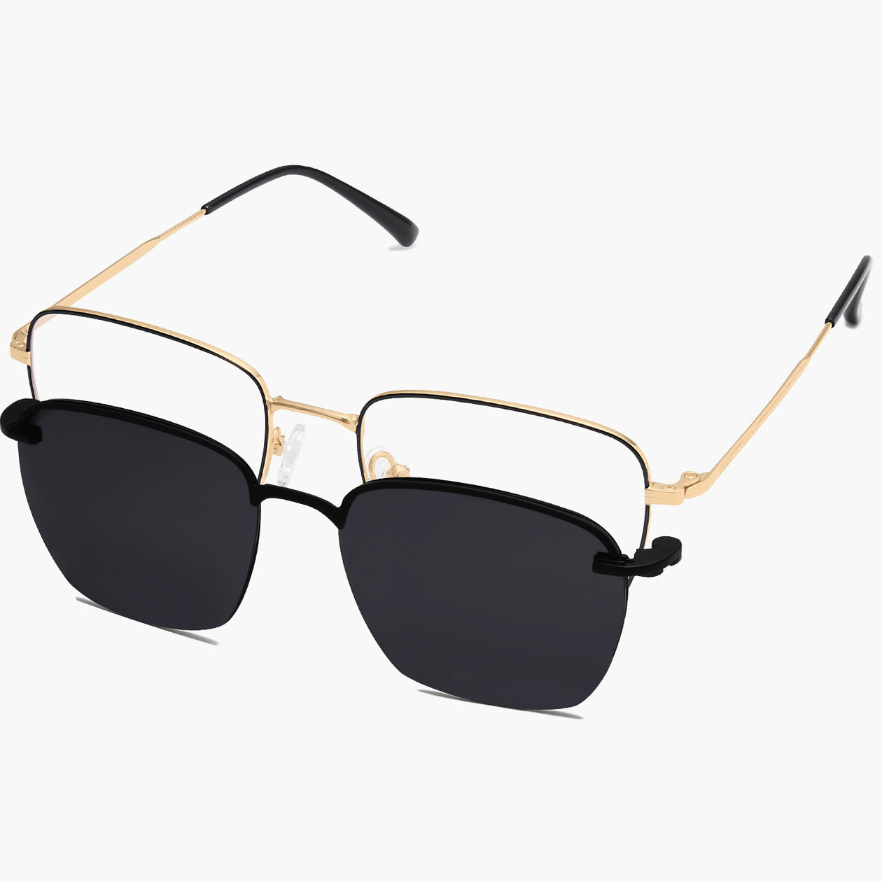 SUNBSR Thick Frame Sunglasses for Women Men Retro Square Black Sun Glasses Fashion Chunky Rectangle Shades