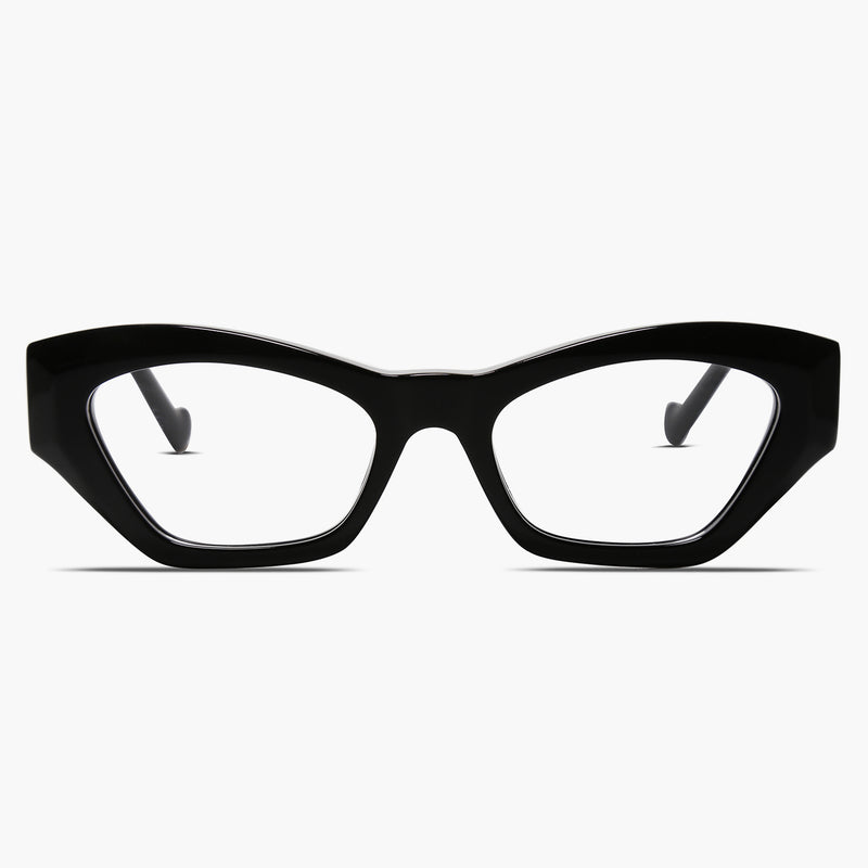 SOJOS Polygon Black Eyeglasses