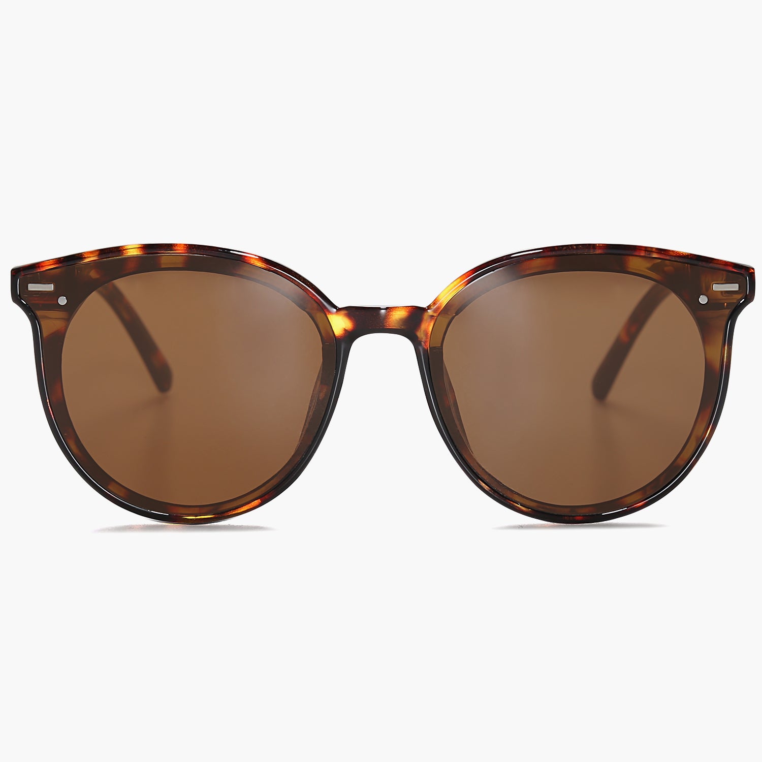 Buy Clear Brown Frame Cat Eye Sunglasses for Women | Blossom | SOJOS