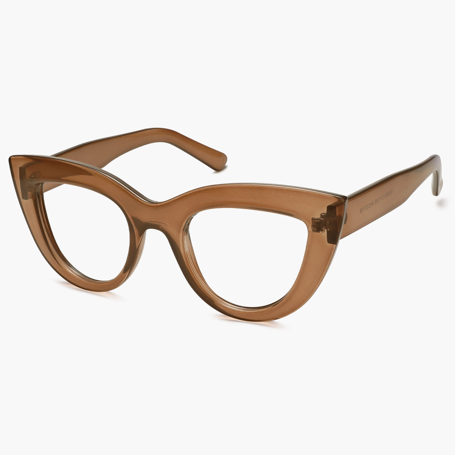 SOJOS Cat Eye Clear Brown Eyeglasses