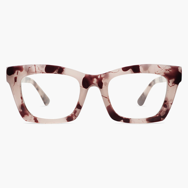 Square Pink Tortoise TR90 Eyeglasses