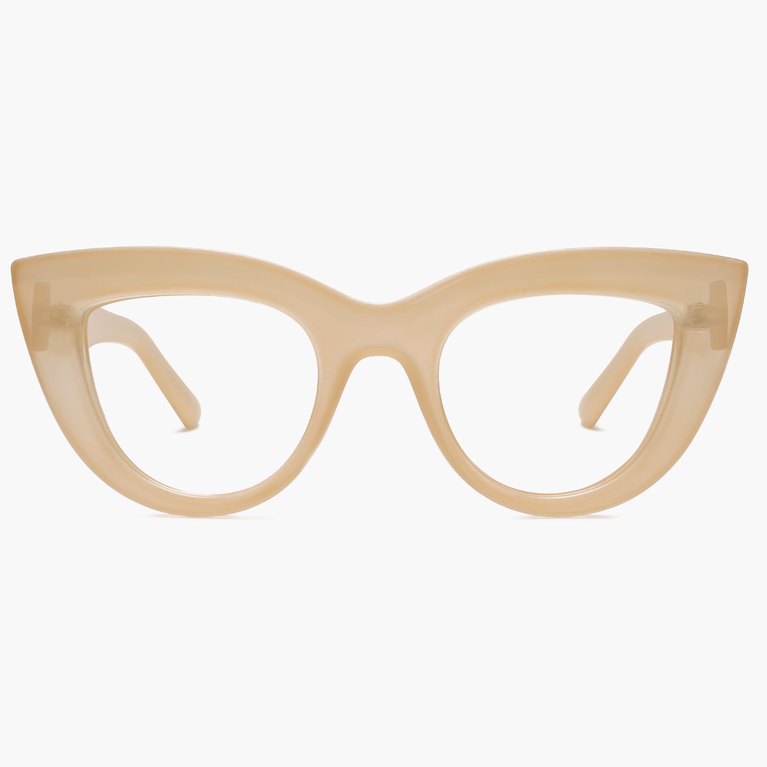 SOJOS Cat Eye Clear Brown Eyeglasses