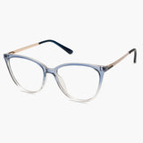 SOJOS Cat Eye Transparent Blue Glasses 